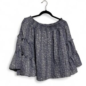 Umgee Floral Cottage Off the Shoulder Blouse